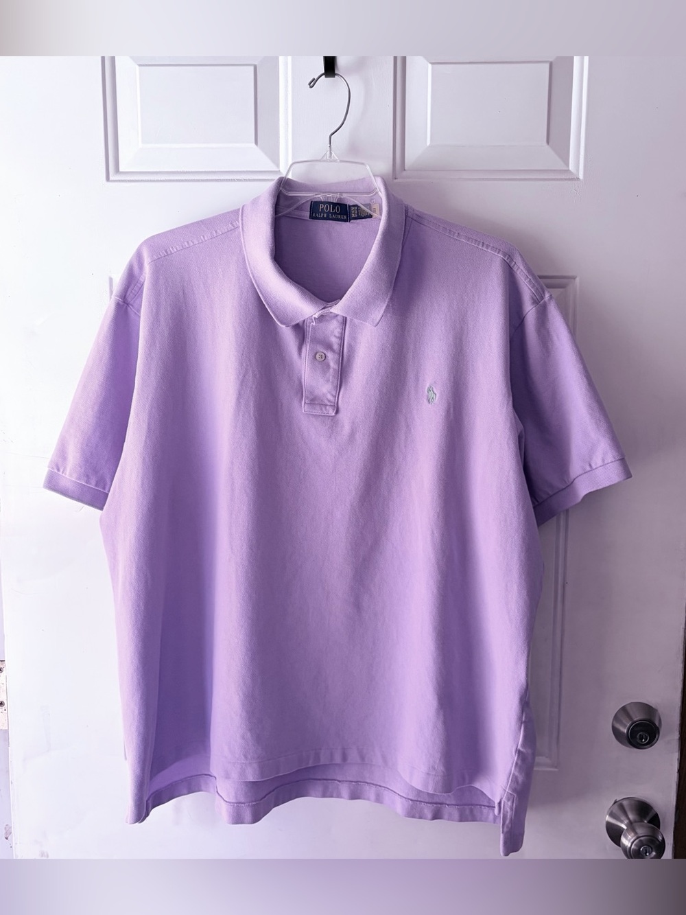 Polo Ralph Lauren Lavender Purple Polo Shirt 3XB Big & Tall teal pony